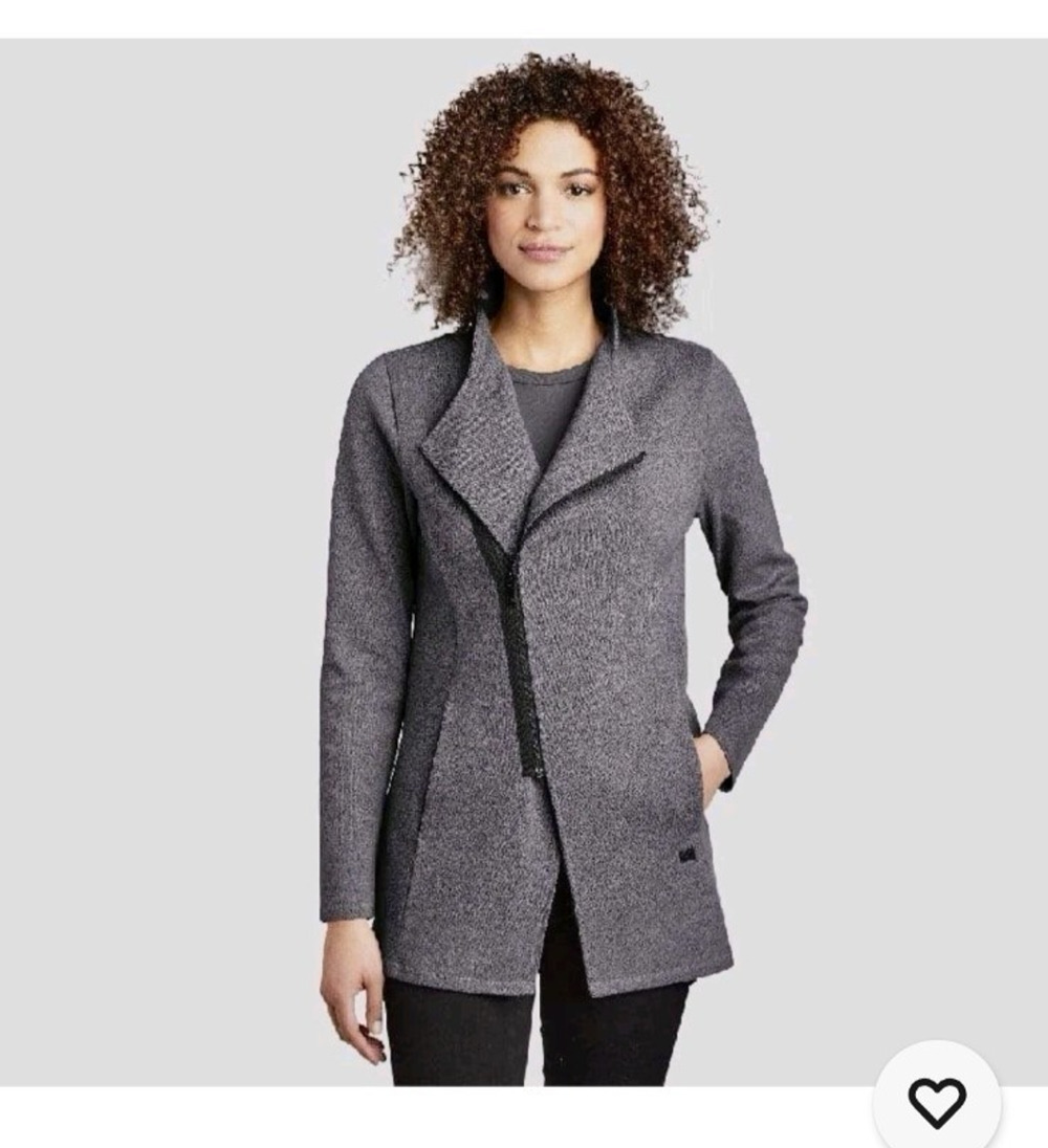 OGIO Hammer Coolwick Jacket w asymmetrical zipper & Pockets Women’s L Gray